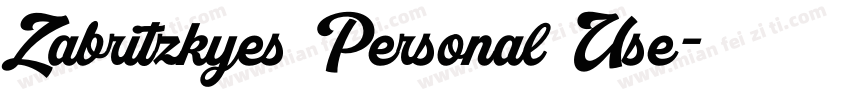 Zabritzkyes Personal Use字体转换